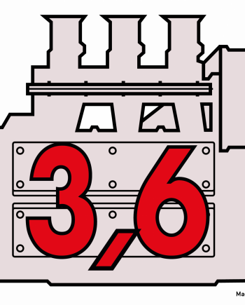 Autocollant Porsche lunette arriere 3,6
