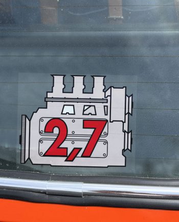 Porsche rear window sticker