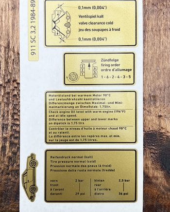 Autocollants Sticker Porsche 911 - Type G - 911 3,2