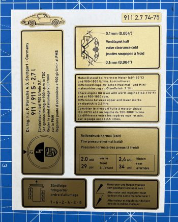 Porsche Porsche 911 sticker - Type F rear cross member