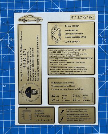 IMG_81sticker Porsche Porsche 911 - Type G traverse AR 911 SC 2,7 RS